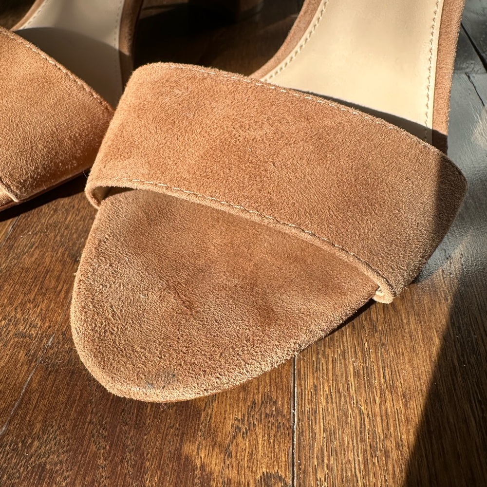 Vince Camuto Corlina Tan Ankle Strap Heels - Picture 3 of 8